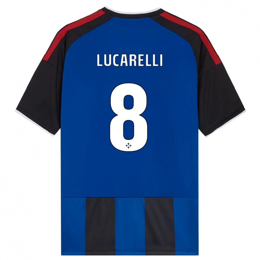 Danxen Dames Lapo Lucarelli #8 Zwart Rood Wit Blauw Thuisshirt Thuistenue 2026/27 T-Shirt België