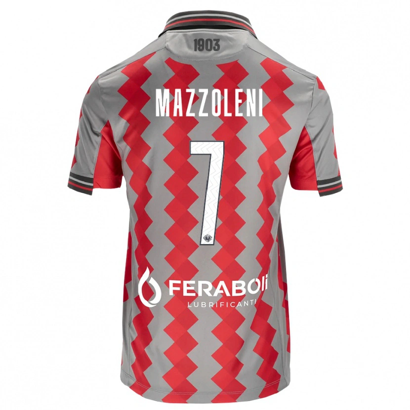 Danxen Dames Andrea Mazzoleni #7 Grijs Rood Wit Thuisshirt Thuistenue 2026/27 T-Shirt België