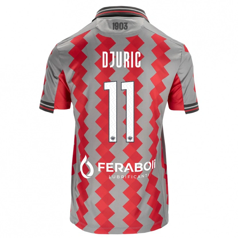 Danxen Dames Milan Djuric #11 Grijs Rood Wit Thuisshirt Thuistenue 2026/27 T-Shirt België