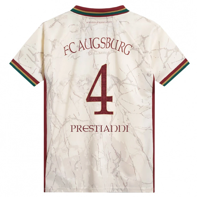 Danxen Dames Luis Prestianni #4 Groen Rijst Wit Bordeauxrood Thuisshirt Thuistenue 2026/27 T-Shirt België