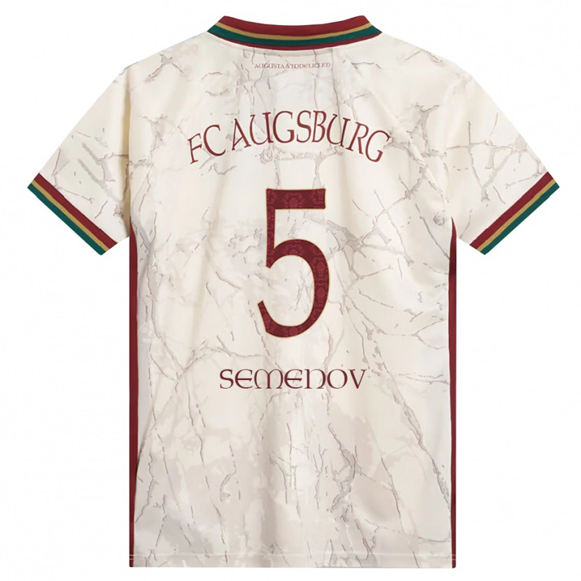 Danxen Dames Konstantyn Semenov #5 Groen Rijst Wit Bordeauxrood Thuisshirt Thuistenue 2026/27 T-Shirt België