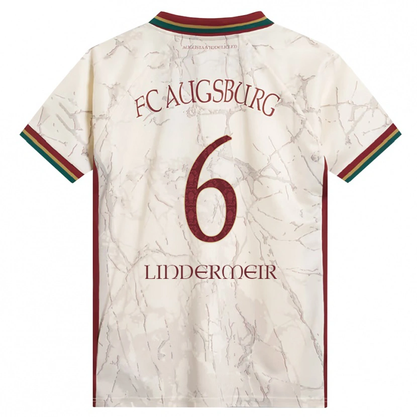 Danxen Dames Dominik Lindermeir #6 Groen Rijst Wit Bordeauxrood Thuisshirt Thuistenue 2026/27 T-Shirt België