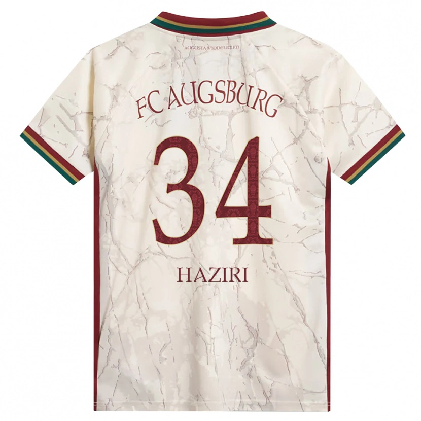 Danxen Dames Edi Haziri #34 Groen Rijst Wit Bordeauxrood Thuisshirt Thuistenue 2026/27 T-Shirt België