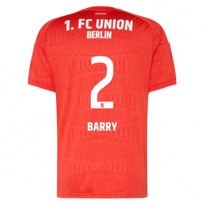 Danxen Dames Sadou Barry #2 Rood Wit Thuisshirt Thuistenue 2026/27 T-Shirt België