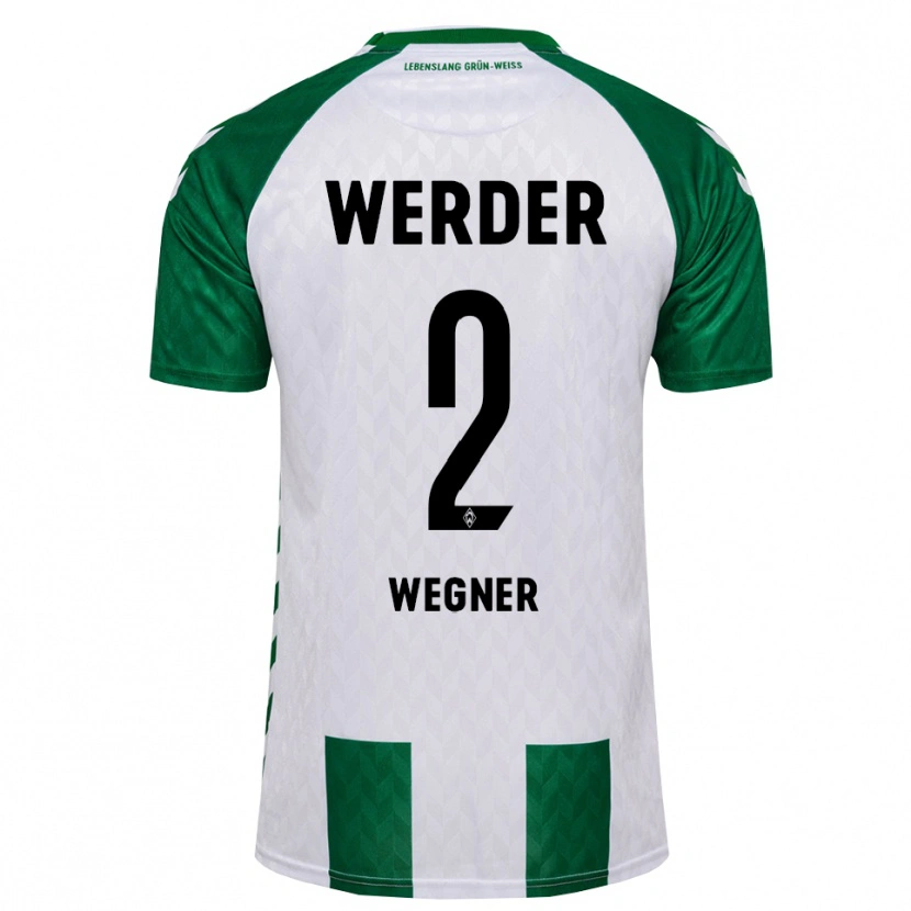 Danxen Dames Johann Wegner #2 Groen Wit Thuisshirt Thuistenue 2026/27 T-Shirt België