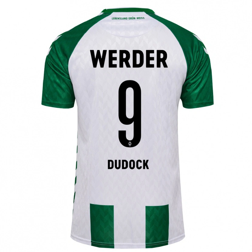 Danxen Dames Joshua Dudock #9 Groen Wit Thuisshirt Thuistenue 2026/27 T-Shirt België