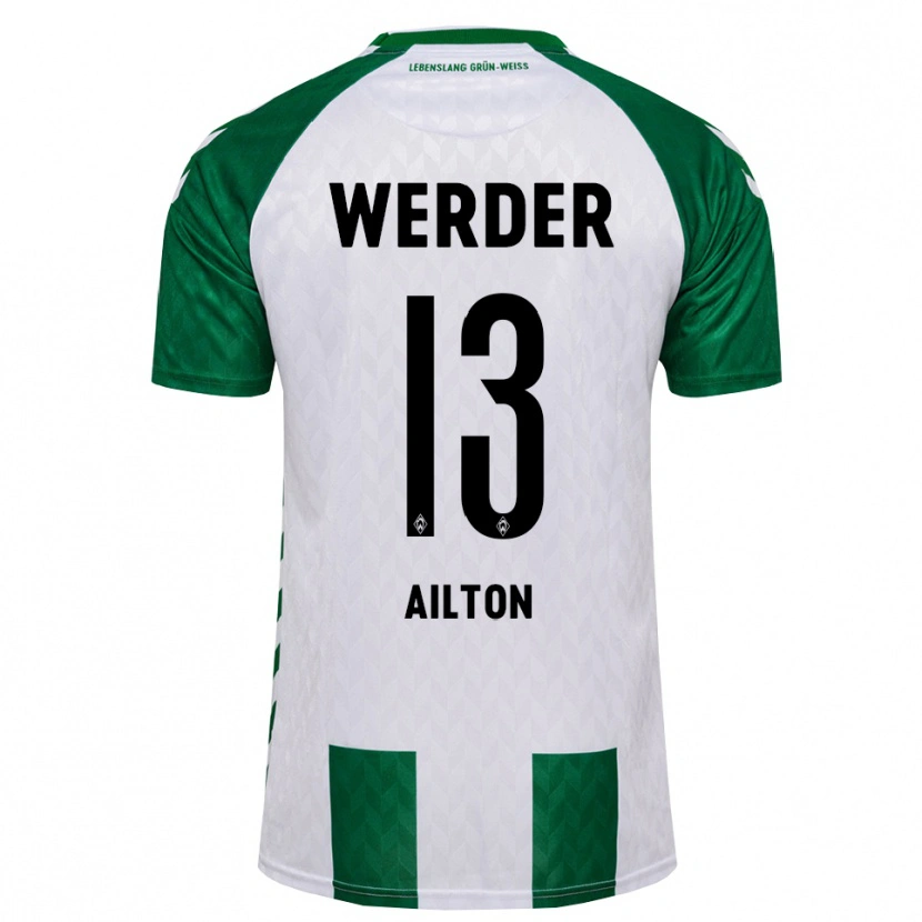 Danxen Dames Ailton Ramon Goncalves Rodriguez #13 Groen Wit Thuisshirt Thuistenue 2026/27 T-Shirt België