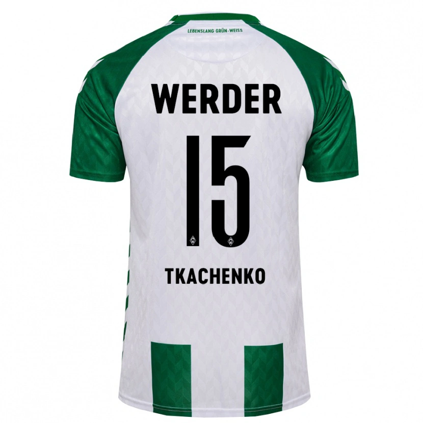 Danxen Dames Oleksandr Tkachenko #15 Groen Wit Thuisshirt Thuistenue 2026/27 T-Shirt België