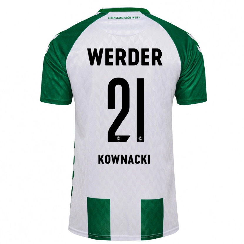 Danxen Dames Dawid Kownacki #21 Groen Wit Thuisshirt Thuistenue 2026/27 T-Shirt België