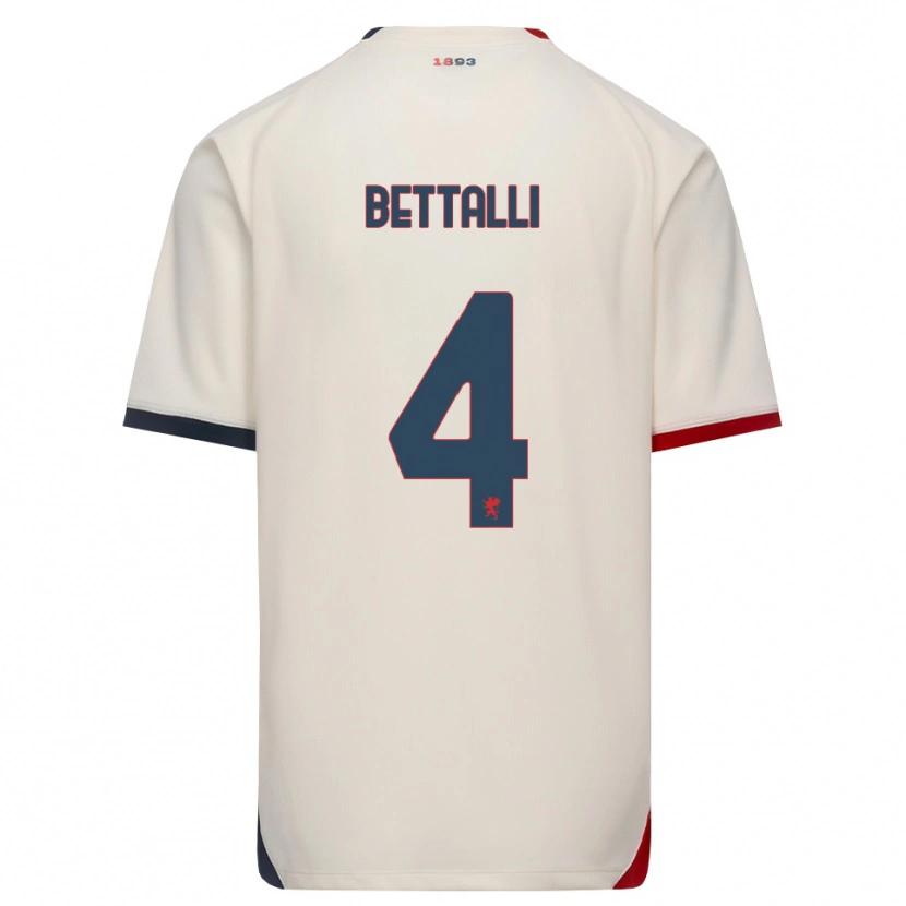 Danxen Dames Giorgia Bettalli #4 Off-White Rood Uitshirt Uittenue 2026/27 T-Shirt België