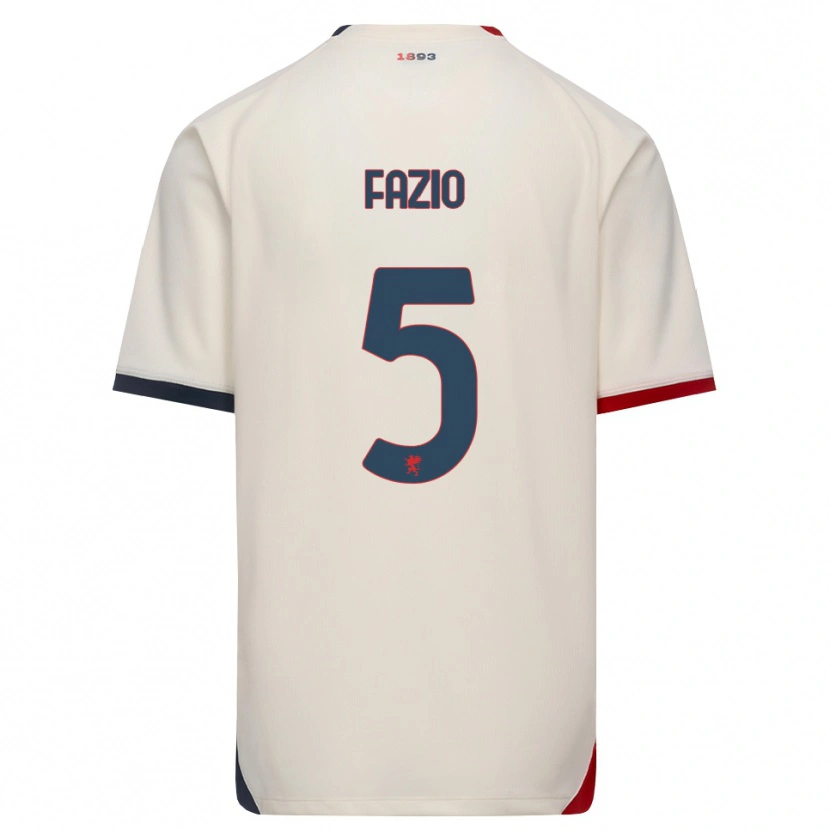 Danxen Dames Lorenzo Fazio #5 Off-White Rood Uitshirt Uittenue 2026/27 T-Shirt België