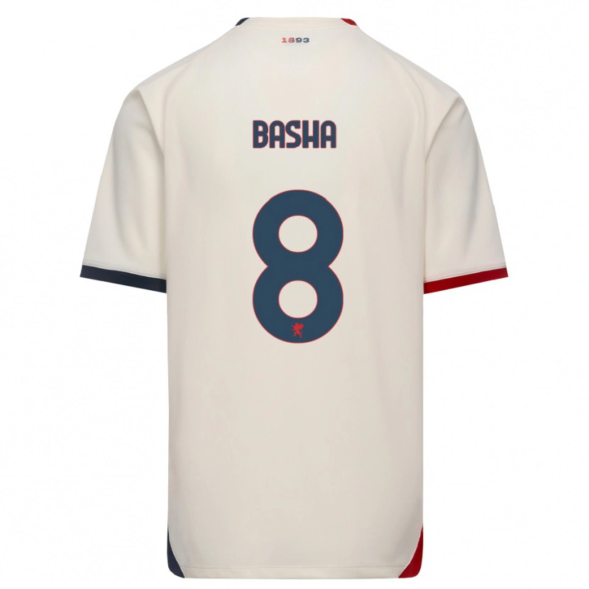 Danxen Dames Klevis Basha #8 Off-White Rood Uitshirt Uittenue 2026/27 T-Shirt België