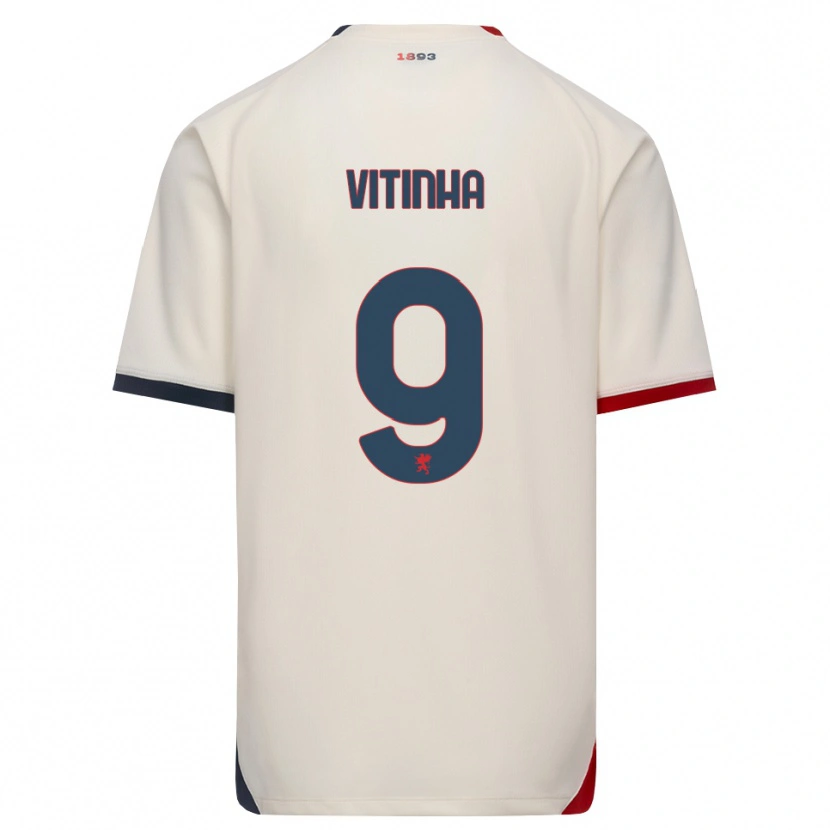 Danxen Dames Vítor Manuel Carvalho Oliveira #9 Off-White Rood Uitshirt Uittenue 2026/27 T-Shirt België
