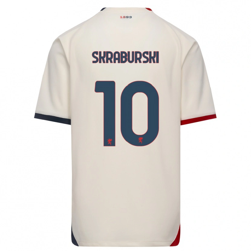 Danxen Dames Borys Skraburski #10 Off-White Rood Uitshirt Uittenue 2026/27 T-Shirt België