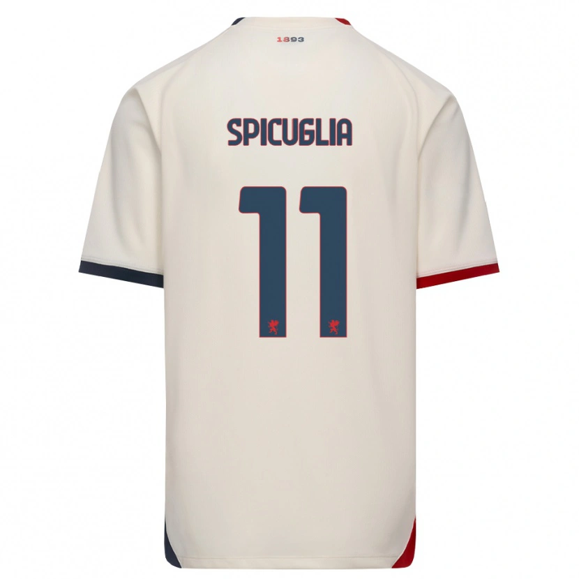 Danxen Dames Elia Spicuglia #11 Off-White Rood Uitshirt Uittenue 2026/27 T-Shirt België