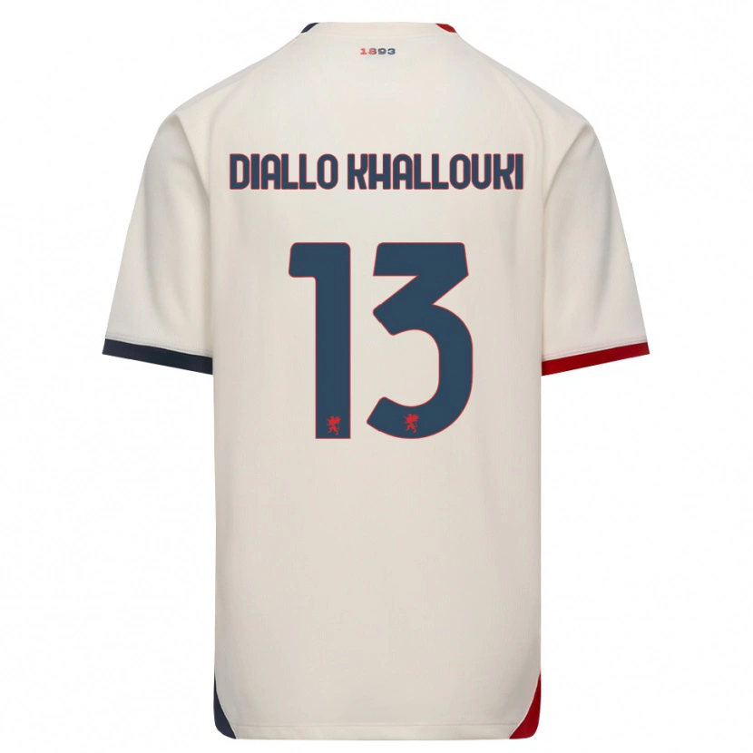 Danxen Dames Siaka Diallo Khallouki #13 Off-White Rood Uitshirt Uittenue 2026/27 T-Shirt België