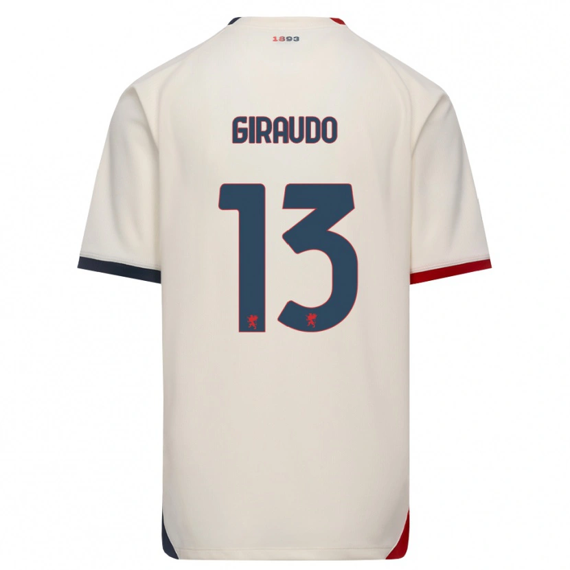 Danxen Dames Giuseppe Giraudo #13 Off-White Rood Uitshirt Uittenue 2026/27 T-Shirt België