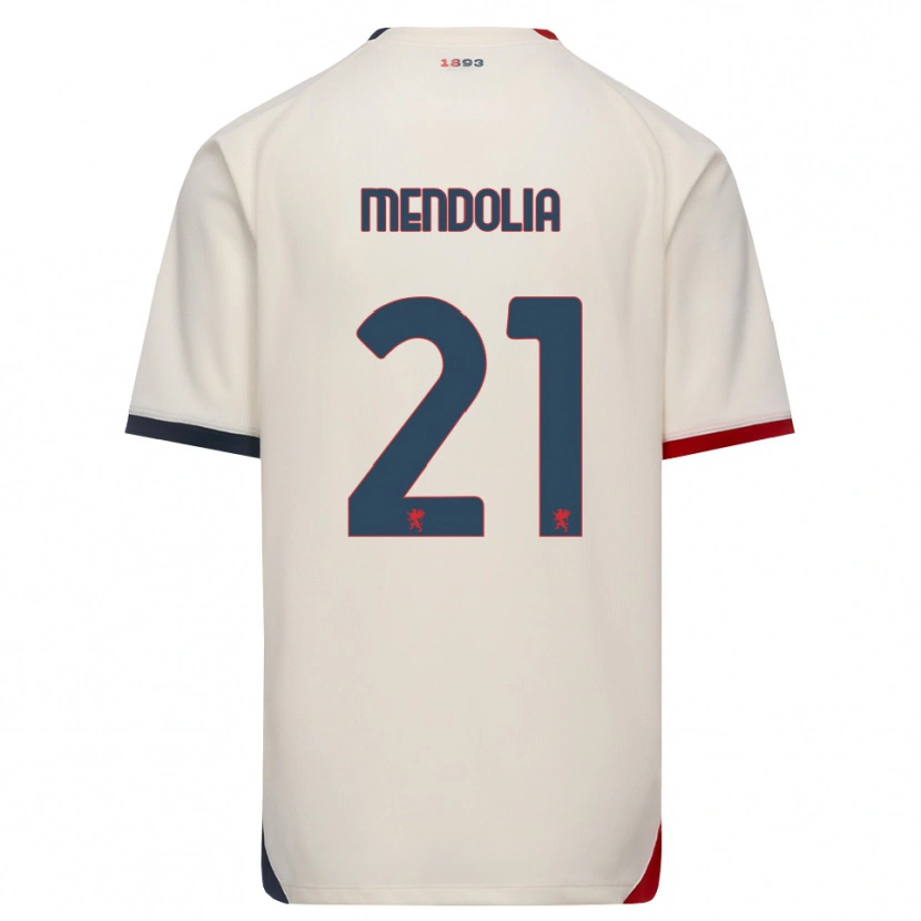 Danxen Dames Mattia Mendolia #21 Off-White Rood Uitshirt Uittenue 2026/27 T-Shirt België