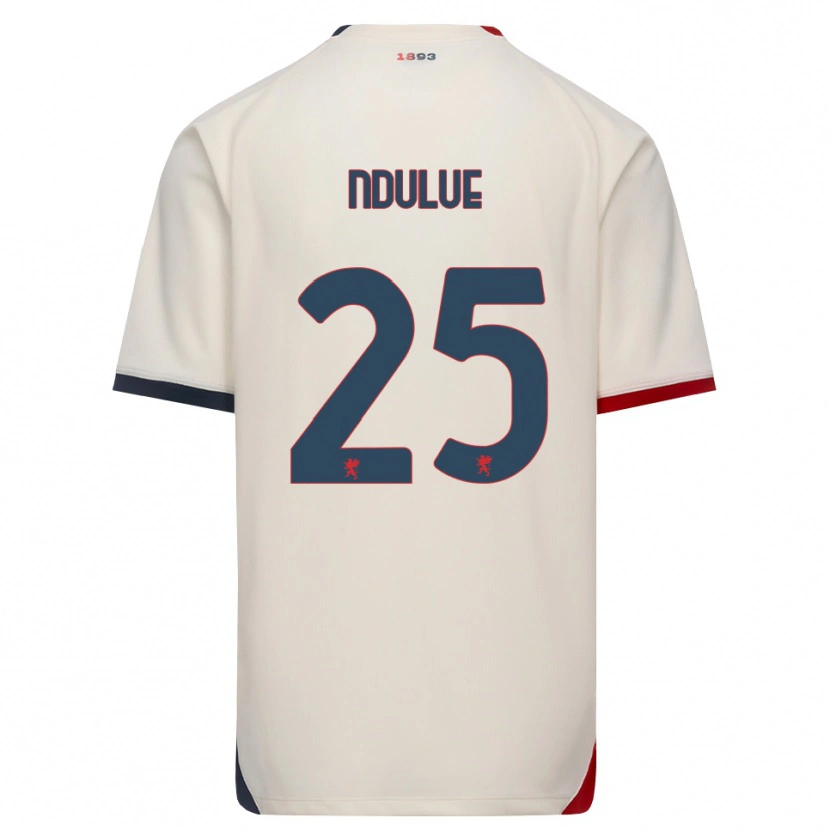 Danxen Dames Daniel Ndulue #25 Off-White Rood Uitshirt Uittenue 2026/27 T-Shirt België