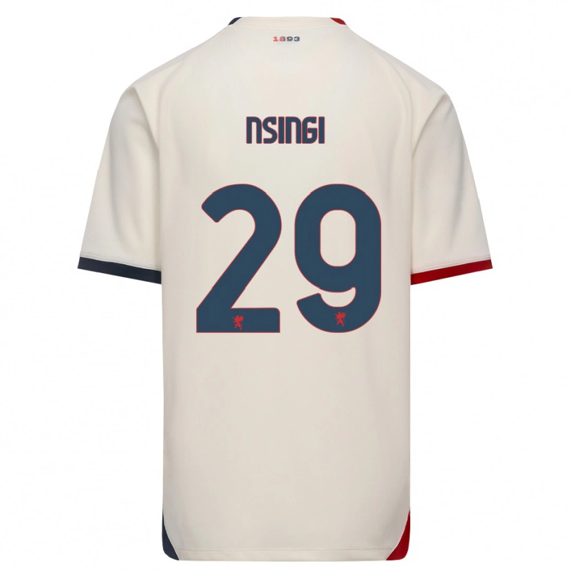 Danxen Dames Jayden Nsingi #29 Off-White Rood Uitshirt Uittenue 2026/27 T-Shirt België