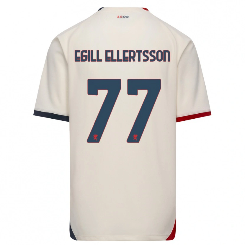 Danxen Dames Mikael Egill Ellertsson #77 Off-White Rood Uitshirt Uittenue 2026/27 T-Shirt België