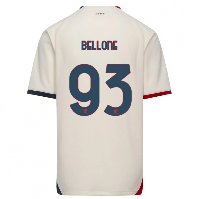 Danxen Dames Francesco Bellone #93 Off-White Rood Uitshirt Uittenue 2026/27 T-Shirt België