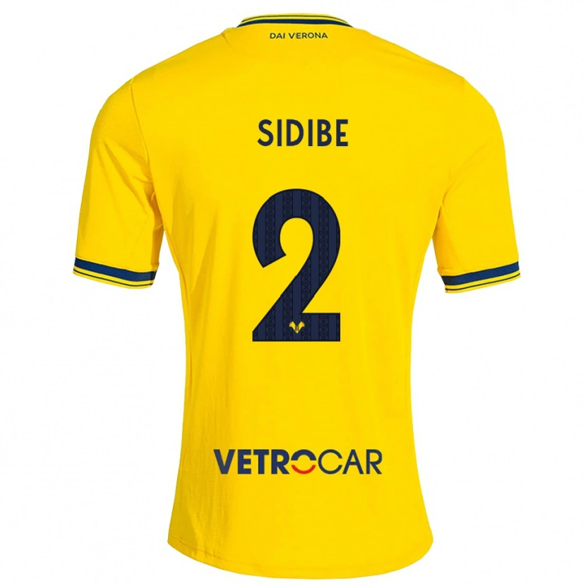 Danxen Dames Amoro Sidibe #2 Geel Rood Uitshirt Uittenue 2026/27 T-Shirt België