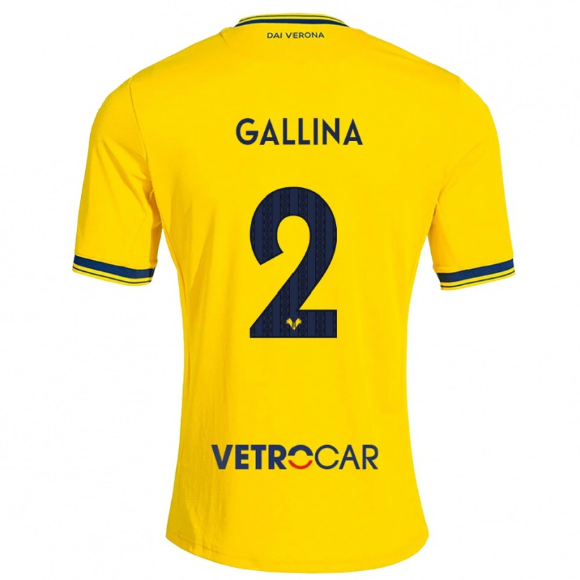 Danxen Dames André Gallina #2 Geel Rood Uitshirt Uittenue 2026/27 T-Shirt België