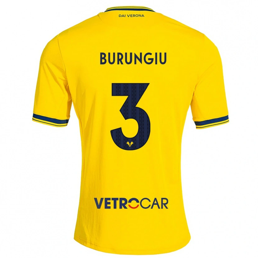 Danxen Dames Luca Burungiu #3 Geel Rood Uitshirt Uittenue 2026/27 T-Shirt België