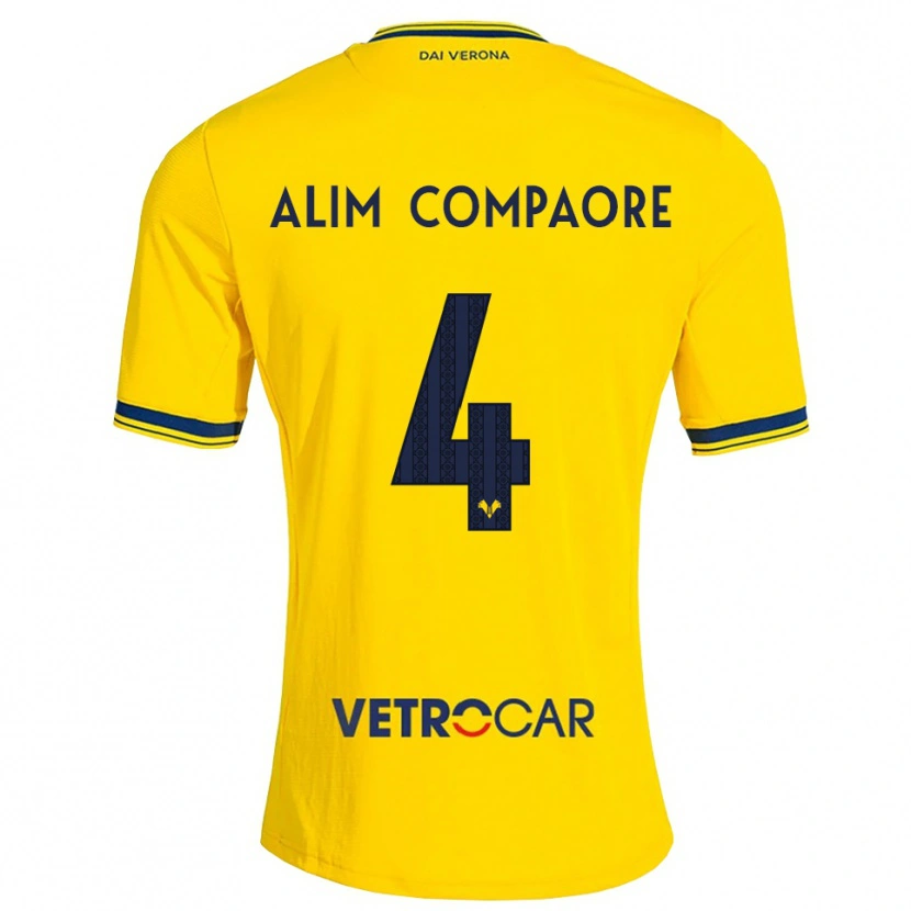 Danxen Dames Abdul Alim Compaore #4 Geel Rood Uitshirt Uittenue 2026/27 T-Shirt België