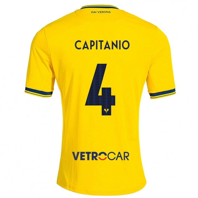 Danxen Dames Alex Capitanio #4 Geel Rood Uitshirt Uittenue 2026/27 T-Shirt België