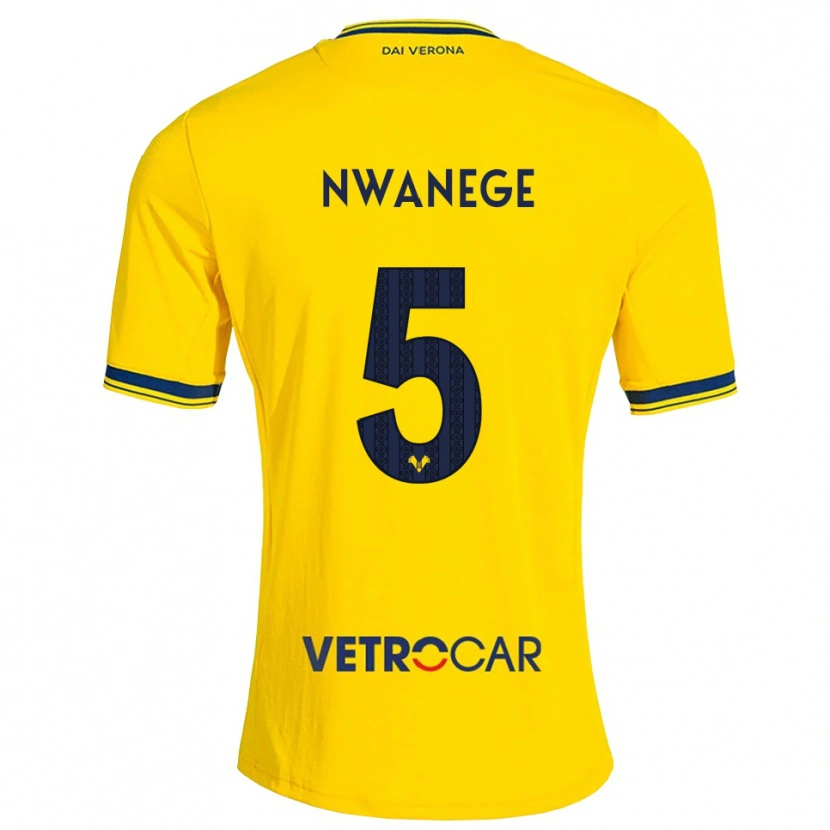 Danxen Dames Karlson Nwanege #5 Geel Rood Uitshirt Uittenue 2026/27 T-Shirt België