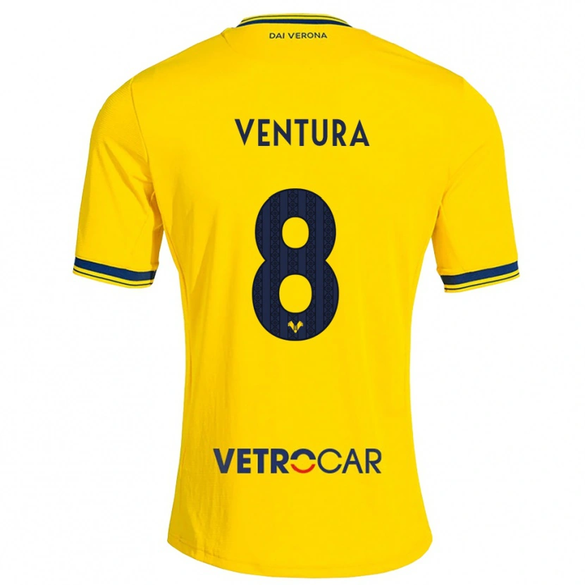 Danxen Dames Ciro Ventura #8 Geel Rood Uitshirt Uittenue 2026/27 T-Shirt België