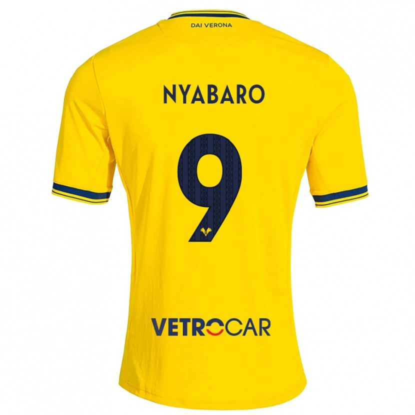 Danxen Dames Nicholas Nyabaro #9 Geel Rood Uitshirt Uittenue 2026/27 T-Shirt België
