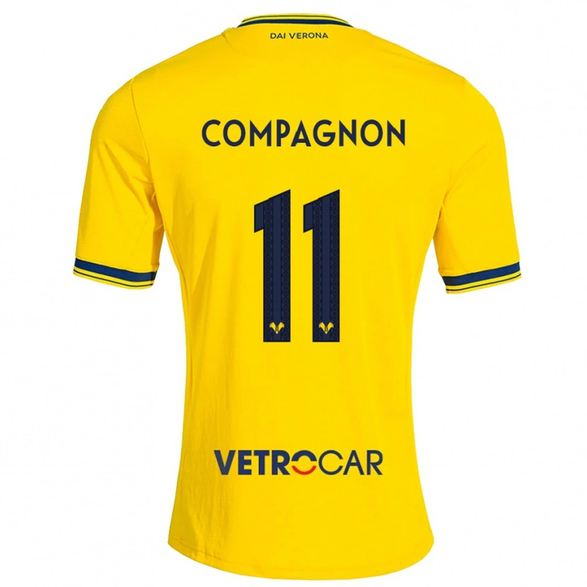 Danxen Dames Mattia Compagnon #11 Geel Rood Uitshirt Uittenue 2026/27 T-Shirt België