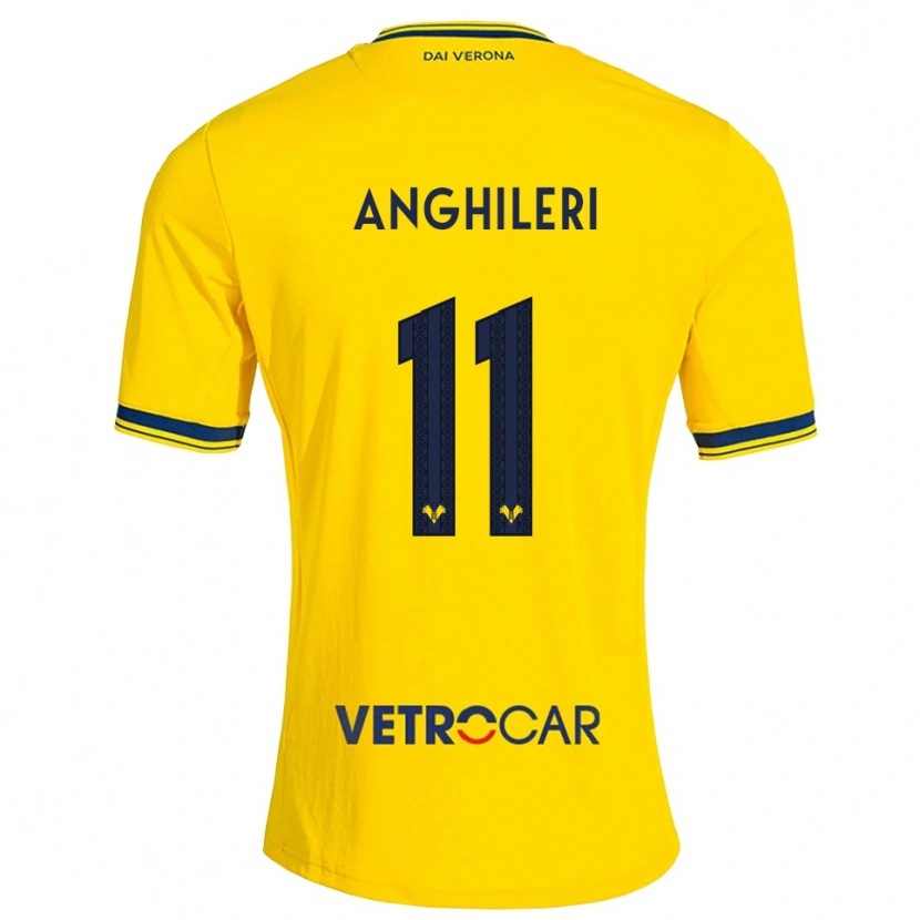 Danxen Dames Federica Anghileri #11 Geel Rood Uitshirt Uittenue 2026/27 T-Shirt België