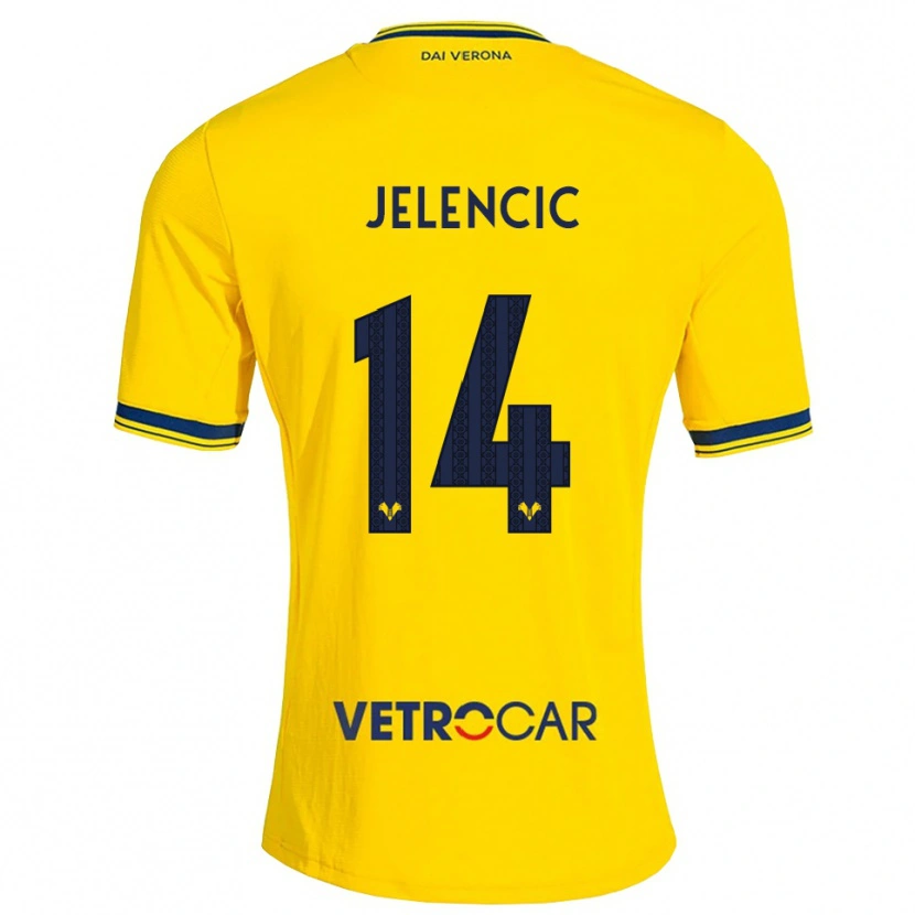 Danxen Dames Ana Jelencic #14 Geel Rood Uitshirt Uittenue 2026/27 T-Shirt België