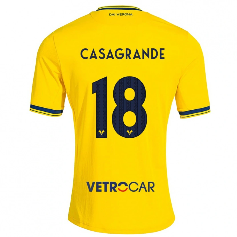 Danxen Dames Davide Casagrande #18 Geel Rood Uitshirt Uittenue 2026/27 T-Shirt België
