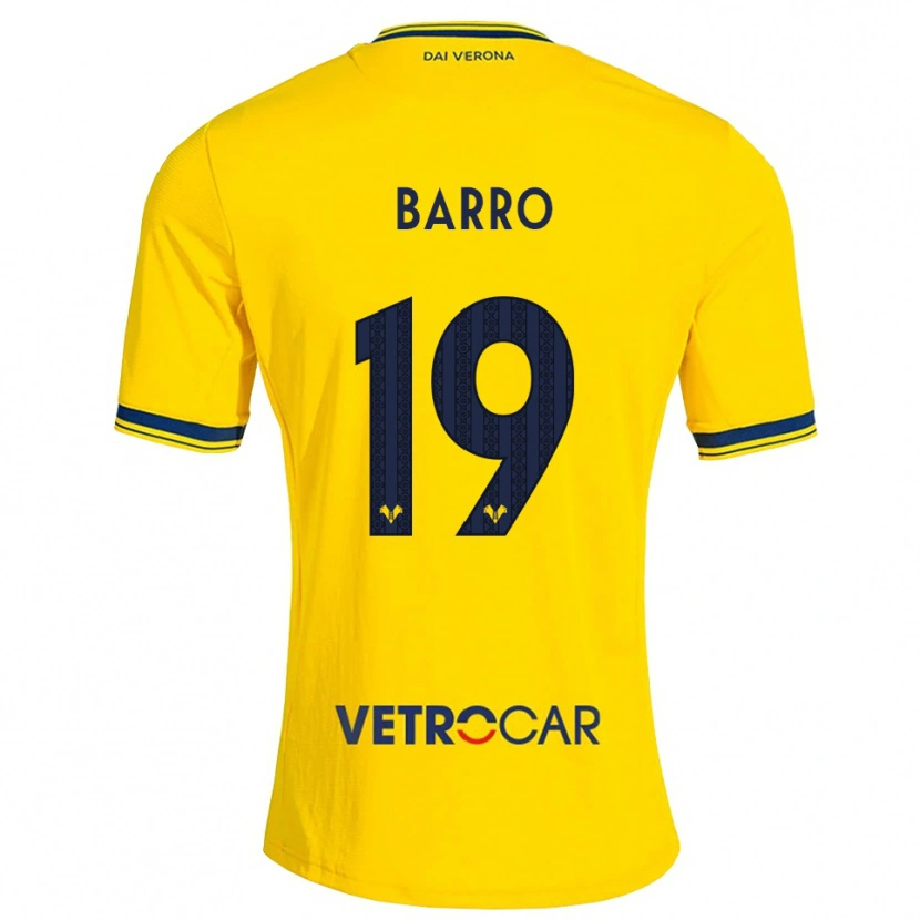Danxen Dames Chiara Barro #19 Geel Rood Uitshirt Uittenue 2026/27 T-Shirt België