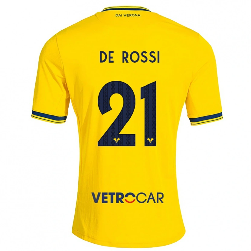 Danxen Dames Michele De Rossi #21 Geel Rood Uitshirt Uittenue 2026/27 T-Shirt België