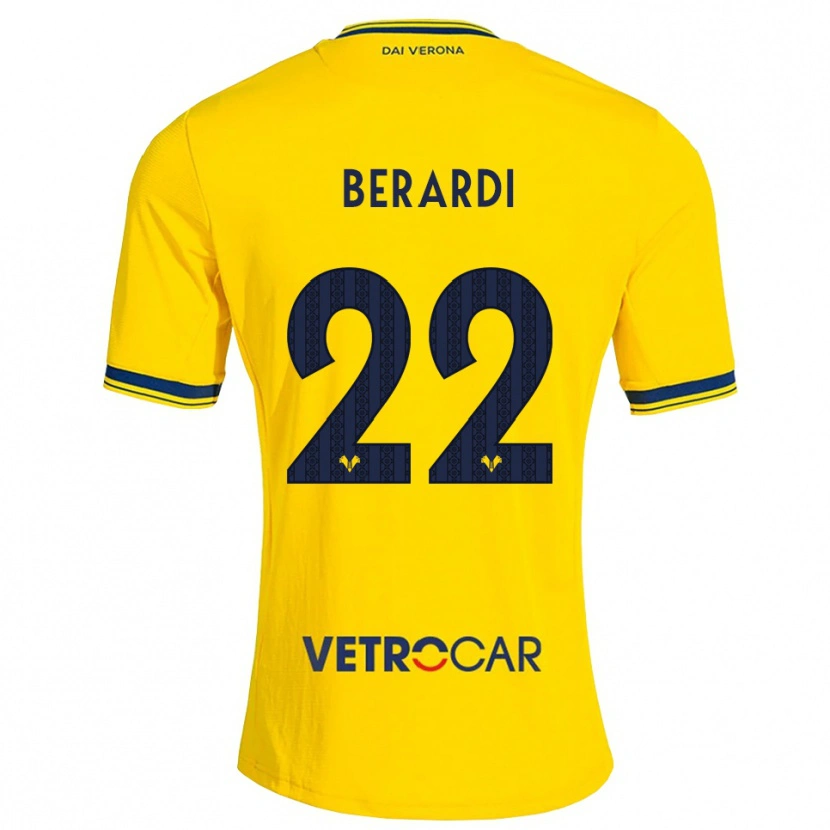 Danxen Dames Alessandro Berardi #22 Geel Rood Uitshirt Uittenue 2026/27 T-Shirt België