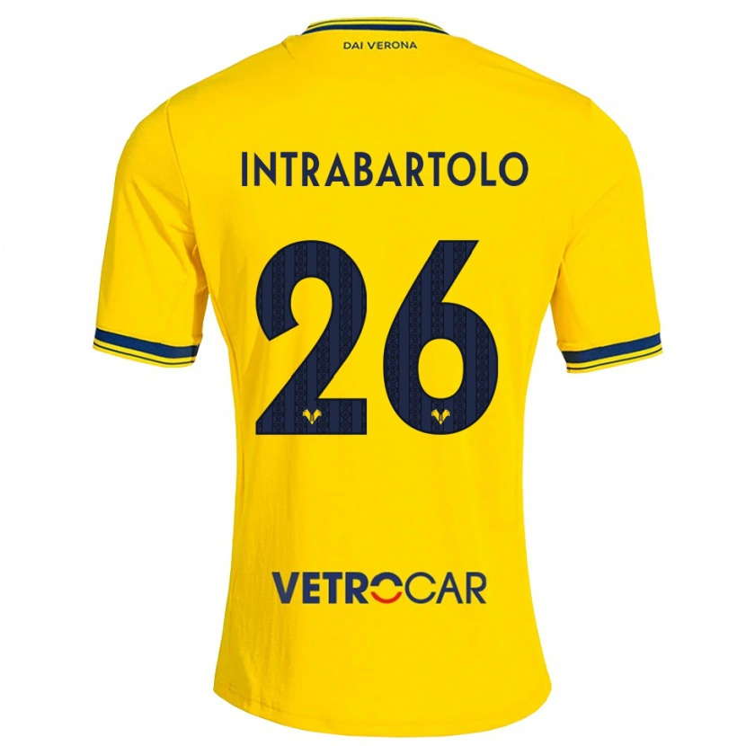 Danxen Dames Denis Intrabartolo #26 Geel Rood Uitshirt Uittenue 2026/27 T-Shirt België