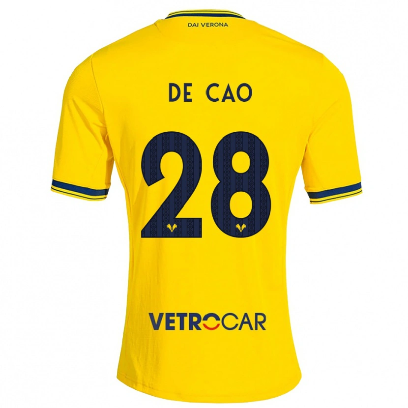 Danxen Dames Elena De Cao #28 Geel Rood Uitshirt Uittenue 2026/27 T-Shirt België
