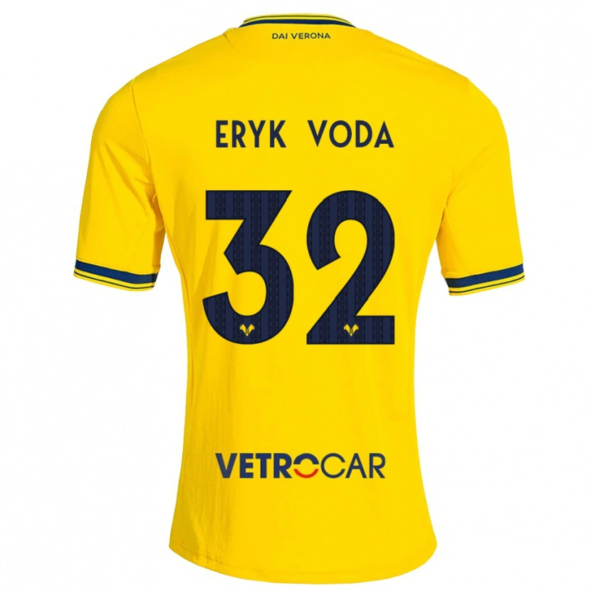 Danxen Dames Andrei Eryk Voda #32 Geel Rood Uitshirt Uittenue 2026/27 T-Shirt België