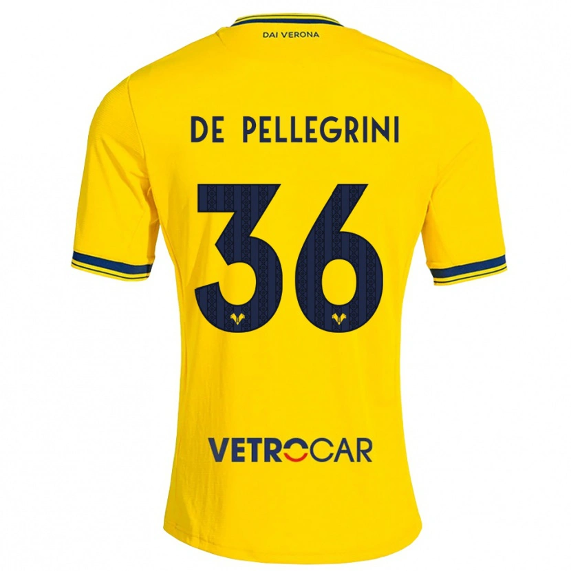 Danxen Dames Erika De Pellegrini #36 Geel Rood Uitshirt Uittenue 2026/27 T-Shirt België