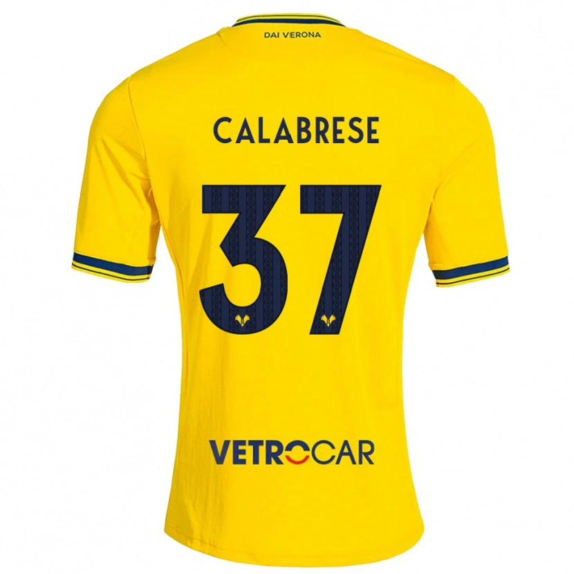 Danxen Dames Nicolò Calabrese #37 Geel Rood Uitshirt Uittenue 2026/27 T-Shirt België