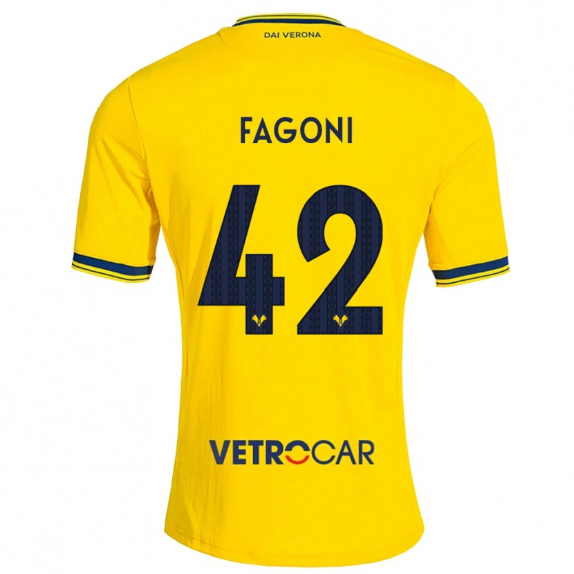 Danxen Dames Marco Fagoni #42 Geel Rood Uitshirt Uittenue 2026/27 T-Shirt België