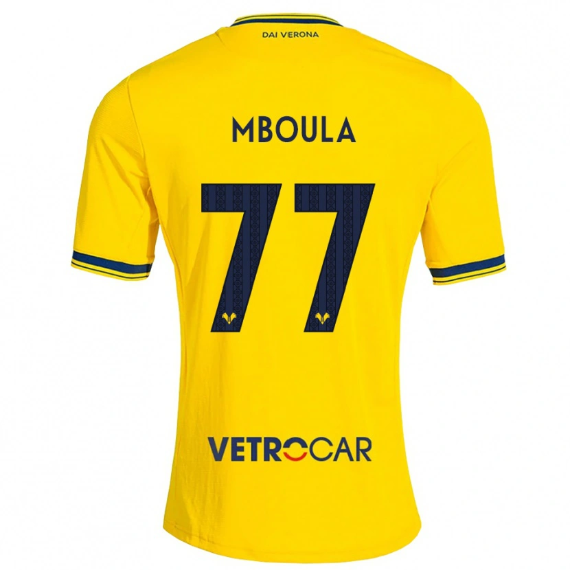 Danxen Dames Jordi Mboula #77 Geel Rood Uitshirt Uittenue 2026/27 T-Shirt België