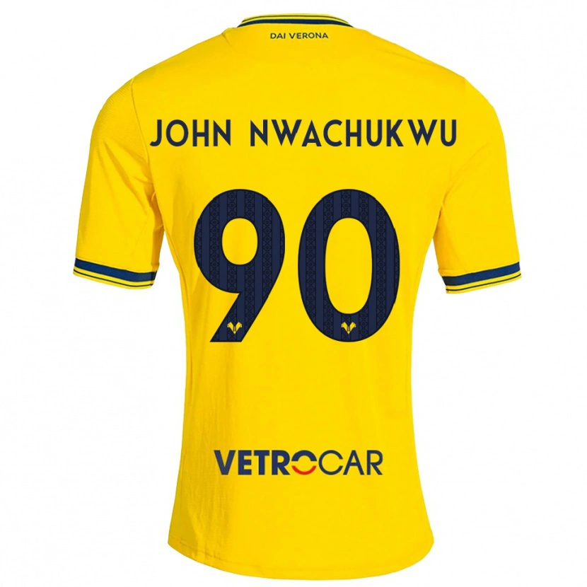 Danxen Dames Samuel John Nwachukwu #90 Geel Rood Uitshirt Uittenue 2026/27 T-Shirt België