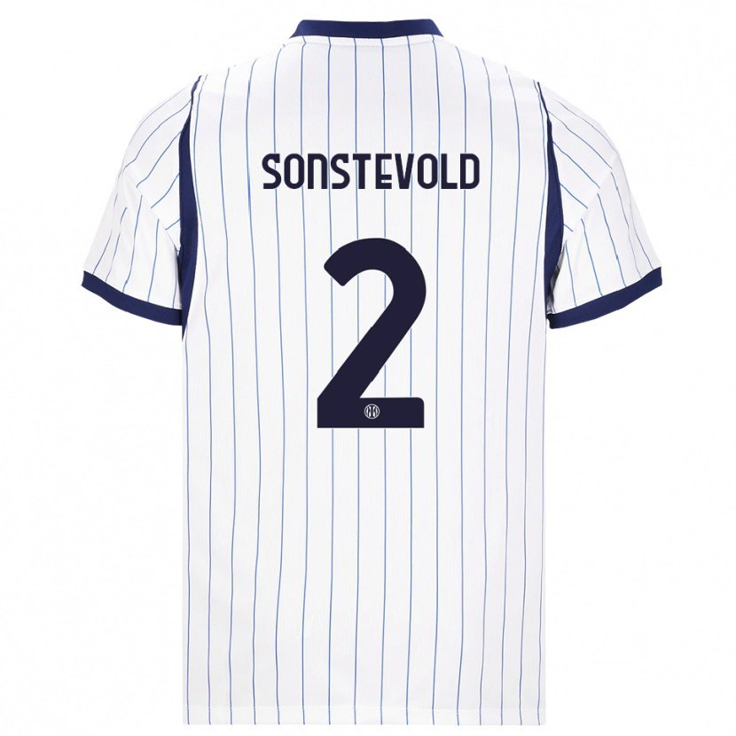 Danxen Dames Anja Sonstevold #2 Wit Marineblauw Uitshirt Uittenue 2026/27 T-Shirt België